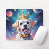 Hunde tragen im Weltraum eine Krone Mousepad (Mit Mouse)