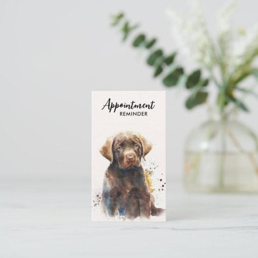 Hunde Trainer Labrador Retriever Puppy Pet Sitter Terminkarte (Stehend Vorderseite)