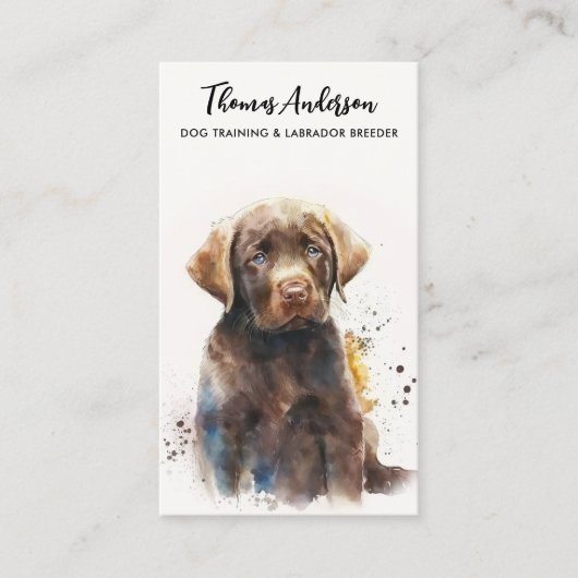 Hunde Trainer Labrador Retriever Puppy Pet Sitter Visitenkarte (Vorderseite)