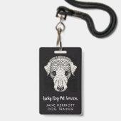 Hunde Trainer Pet Services Ausweis (Vorderseite mit Lanyard)
