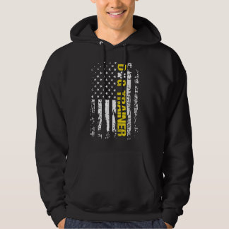 Hunde-Trainer-Shirt American Flag Patriotische Hun Hoodie