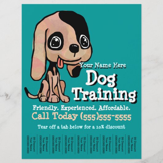 Hunde Training.Welpe.Werbeflyer Flyer (Vorne)