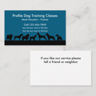 Hunde-Trainingskurse Coole Visitenkarten Visitenkarte