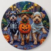 Hunde-Trick-oder-Treating Halloween-Kostüme Button (Vorderseite)