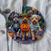 Hunde-Trick-oder-Treating Halloween-Kostüme Button (Beispiel)