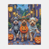 Hunde-Trick-oder-Treating Halloween-Kostüme Fleecedecke (Vorderseite)