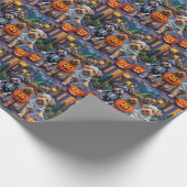 Hunde-Trick-oder-Treating Halloween-Kostüme Geschenkpapier (Ecke)