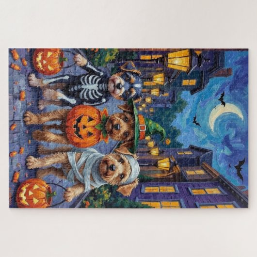 Hunde-Trick-oder-Treating Halloween-Kostüme Puzzle (Horizontal)