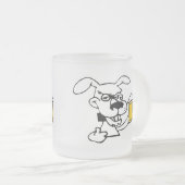 Hunde trinken Bier Mattglastasse (VorderseiteRechts)