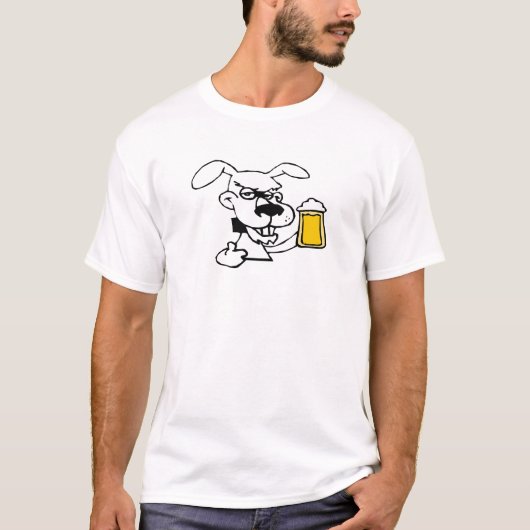 Hunde trinken Bier T-Shirt (Vorderseite)