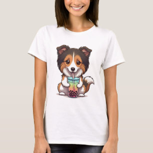 Hunde trinken Boba T - Shirt