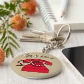 Hunde-u. Knochen-Telefon-Cockney-reimender Schlüsselanhänger (Seite)