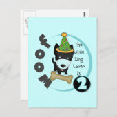 Hunde über 2. Geburtstag - Hemden und Geschenke Postkarte (Vorne/Hinten)