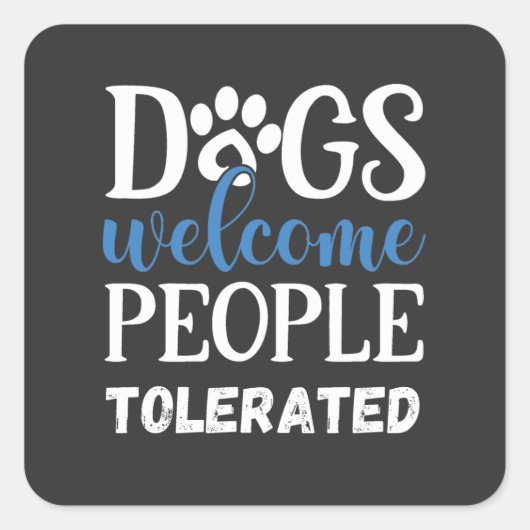 Hunde-Übungsbedarf Quadratischer Aufkleber (Vorderseite)