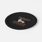 Hunde Ugly Weihnachtssüßer werden Jolly mit einem  Pappteller (Schrägansicht)