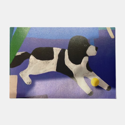 Hunde und Ball Mat Fußmatte (Vorderseite)