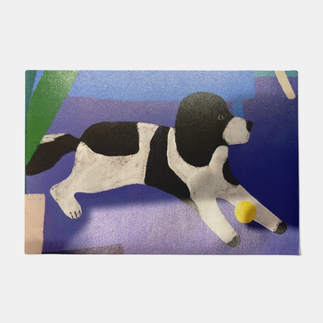 Hunde und Ball Mat Fußmatte (Vorderseite)