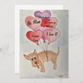 Hunde und Balloons Feiertagskarte (Vorne/Hinten)