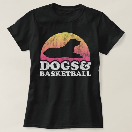 Hunde und Basketball Männer oder Frauen T - Shirt (Design vorne)
