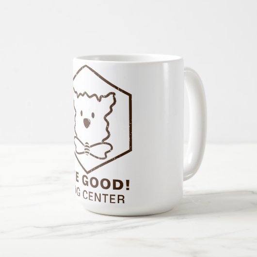 Hunde- und Bienendesign Kaffeetasse (VorderseiteRechts)