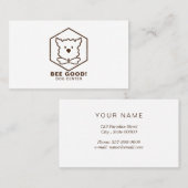 Hunde- und Bienendesign Visitenkarte (Vorne/Hinten)