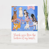 Hunde und Bikes Welpen Pink Fahrrad nach Maß Karte (Vorderseite)