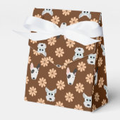 Hunde und Blume braun Geschenkschachtel (Vorderseite)