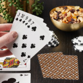 Hunde und Blume braun Spielkarten (In Situ)