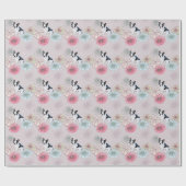 Hunde und Blume Geschenkpapier (Flach)