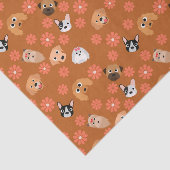 Hunde und Blume rosten Seidenpapier (Ausschnitt)
