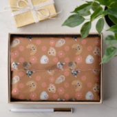 Hunde und Blume rosten Seidenpapier (Geschenk)