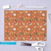 Hunde und Blume rosten Seidenpapier (Handwerk)