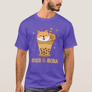 Hunde und Boba Dog Daddy Mama Dogvater Shiba fu T-Shirt