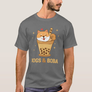 Hunde und Boba Dog Daddy Mama Dogvater Shiba fu T-Shirt