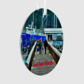 Hunde und Boote San Juan-Inseln - Akrylorische Orn Ornament (Vorderseite)