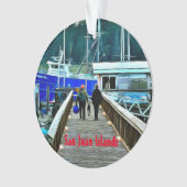 Hunde und Boote San Juan-Inseln - Akrylorische Orn Ornament (Vorderseite)