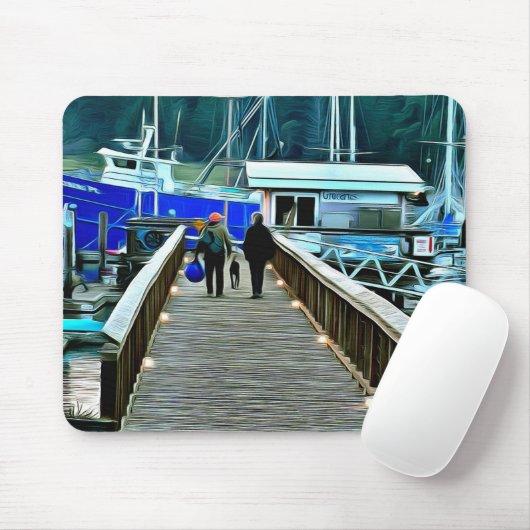 Hunde und Bootsfahrten auf Lopez Island Mouse Pad Mousepad (Mit Mouse)