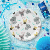 Hunde und Bowls Muster Pet Pink Blau Pappteller (Party)