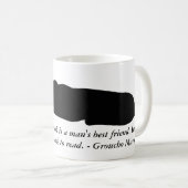 Hunde-und Buch-Zitat-Tasse Kaffeetasse (VorderseiteRechts)