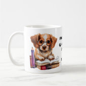 Hunde und Bücher Liebhaber Kaffeetasse (Links)