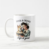 Hunde und Buchliebhaber Kaffeepause Tasse (Links)
