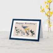 Hunde und Clown 50. Geburtstag Karte (Gelbe Blume)