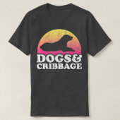 Hunde und Cribbage Mens oder Damen Hund T-Shirt (Design vorne)