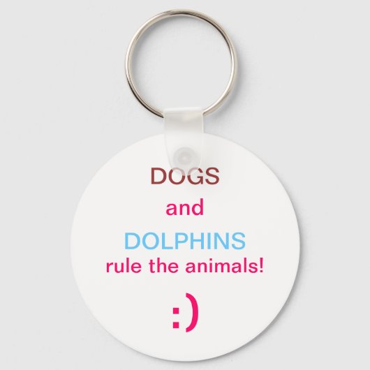 HUNDE UND DOLPHINE REGELN DEN TIERISCHEN Schlüssel Schlüsselanhänger (Vorderseite)