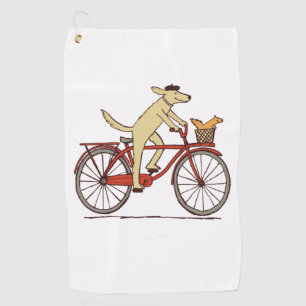 Hunde und Eichhörnchen sind Freunde, die Tierkunst Golfhandtuch
