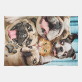 Hunde und ein Foto der Katzengruppe Geschirrtuch (Horizontal)