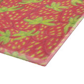 Hunde und Erdbeeren Schneidebrett (Ecke)