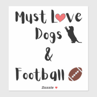 Hunde und Fußball-Sticker Aufkleber