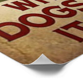 Hunde und Gartenarbeit Vintag Poster (Ecke)