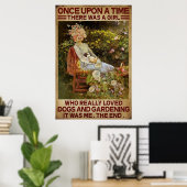 Hunde und Gartenarbeit Vintag Poster (Heimbüro)
